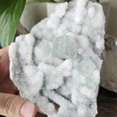 Quality Fluorite Crystal from Fujian, China: Cubic Fluorite Specimen, Druzy
