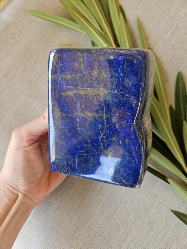 Polished Lapis Lazuli Freeform: Large Afghan Crystal Stone for Intuition, Third Eye Chakra - Image 3