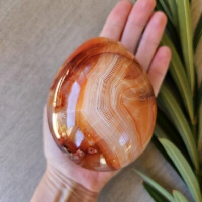 Polished Carnelian Egg: Sacral Chakra Crystal, Madagascar