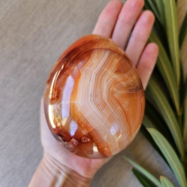 Polished Carnelian Egg: Sacral Chakra Crystal, Madagascar