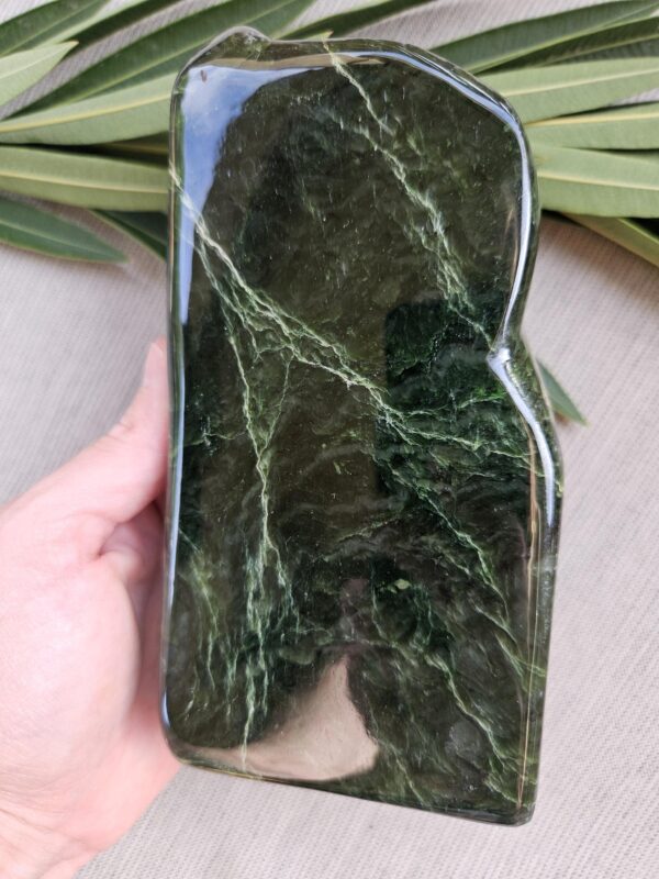 Polished Nephrite Jade Freeform: Green Stone for Luck - Image 4