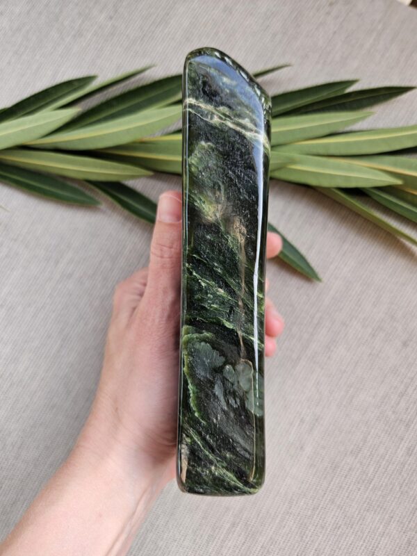 Polished Nephrite Jade Freeform: Green Stone for Luck - Image 7