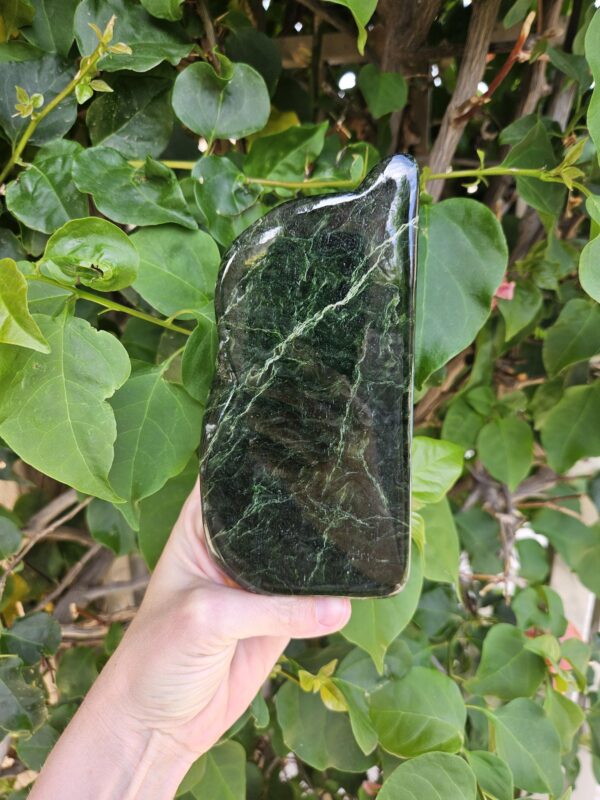 Polished Nephrite Jade Freeform: Green Stone for Luck - Image 8
