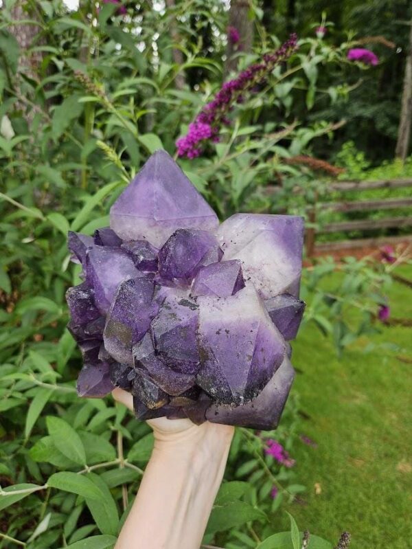 Large Congo Amethyst Cluster: Raw Purple Crystal, Meditation Stone, Purple Home Decor - Image 7