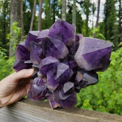 XL Congo Amethyst Cluster: Raw Purple Crystal, Home Decor, Meditation