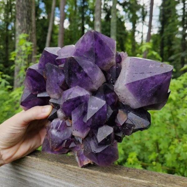 XL Congo Amethyst Cluster: Raw Purple Crystal, Home Decor, Meditation