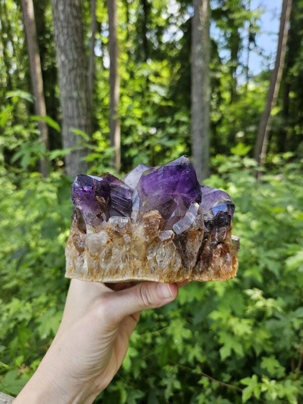 Congo Amethyst Cluster: Raw Crystal, Meditation Stone, 2 lbs - Image 9