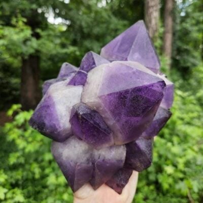 Large Congo Amethyst Cluster: Raw Purple Crystal, Meditation Stone, Purple Home Decor