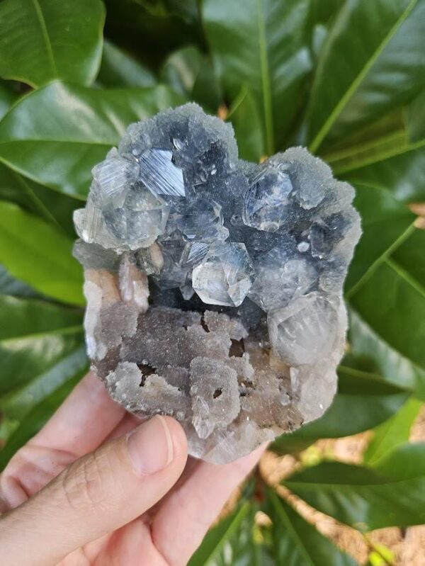 Quality Blue Chalcedony Apophyllite Crystal Cluster: Raw Indian Chalcedony, Nashik, India