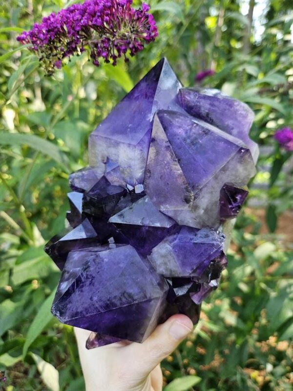Large Congo Amethyst Cluster: Raw Purple Crystal, Meditation Decor - Image 3