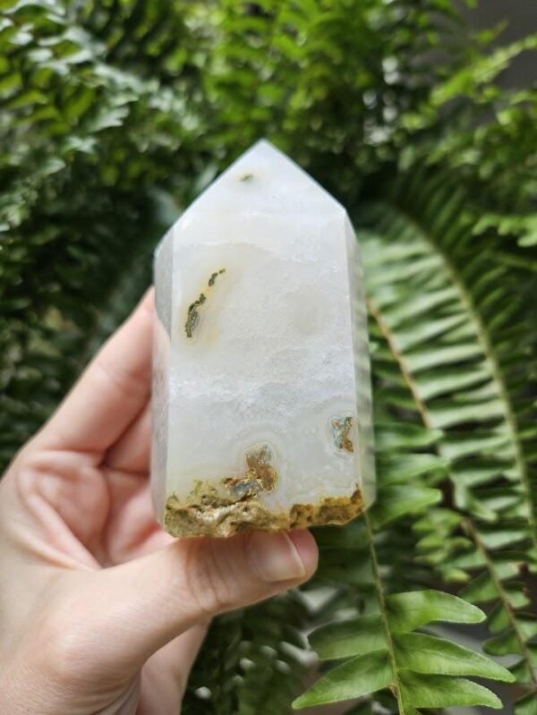 Druzy Agate Tower: Raw & Polished Crystal Point, Brazilian Crystals - Image 6