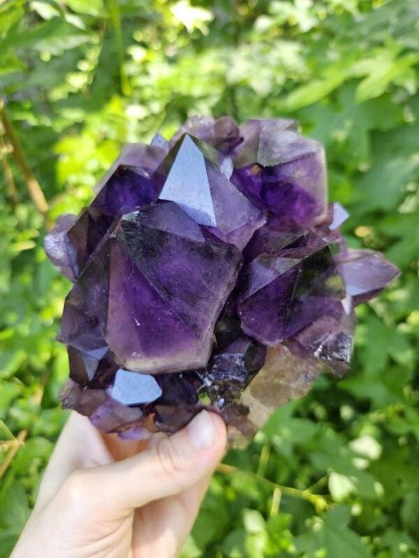 Quality Congo Amethyst Cluster: Raw Crystal Home Decor, 3lb 10oz, Large Crystals