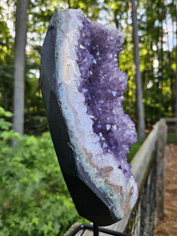 XL Amethyst Cluster on Iron Base: Brazilian Crystal, 10.5 LB, Quality Crystal Home Decor - Image 7