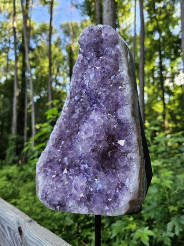 XL Amethyst Cluster on Iron Base: Brazilian Crystal, 10.5 LB, Quality Crystal Home Decor - Image 6