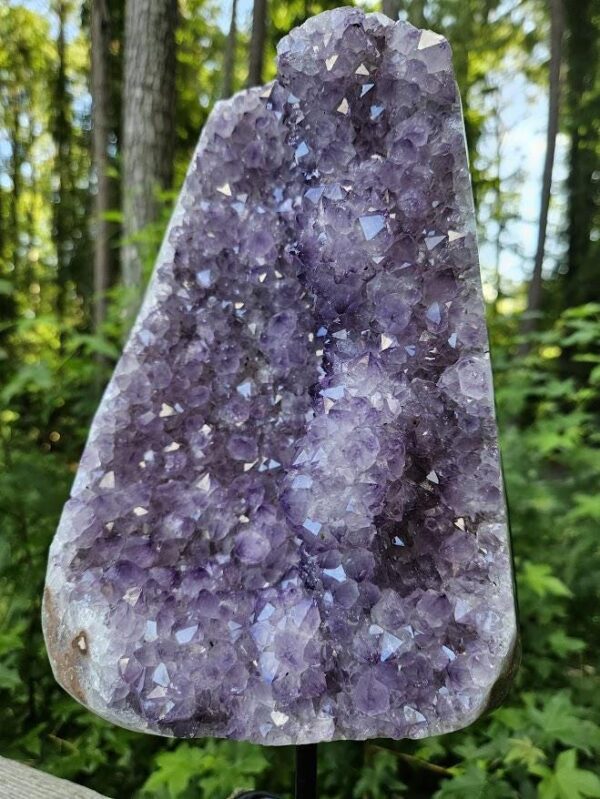 XL Amethyst Cluster on Iron Base: Brazilian Crystal, 10.5 LB, Quality Crystal Home Decor - Image 5
