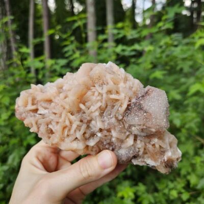 Quality Peach Stilbite Apophyllite Cluster: Raw Crystal from India, Crystal Home Decor
