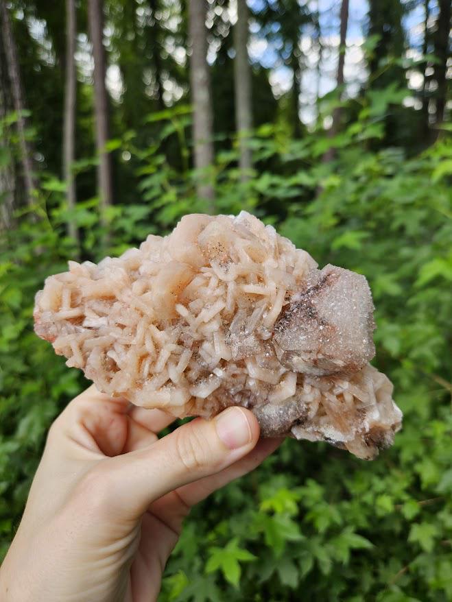 Quality Peach Stilbite Apophyllite Cluster: Raw Crystal from India, Crystal Home Decor