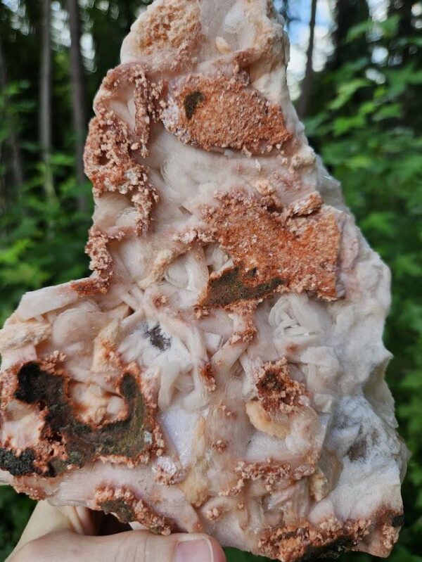 Rare! Quality Peach Stilbite Apophyllite Crystal Cluster: Red Hematite, Nashik, India - Image 6
