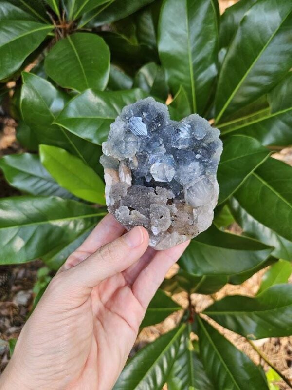 Quality Blue Chalcedony Apophyllite Crystal Cluster: Raw Indian Chalcedony, Nashik, India - Image 8