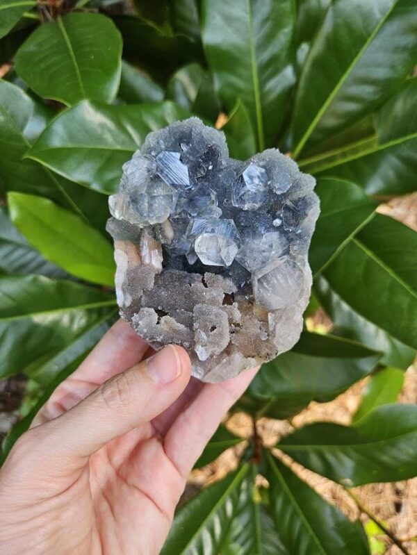 Quality Blue Chalcedony Apophyllite Crystal Cluster: Raw Indian Chalcedony, Nashik, India - Image 10