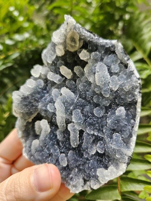 Quality Blue Chalcedony Cluster: Natural Gray-Blue Crystal, Nasik India - Image 7