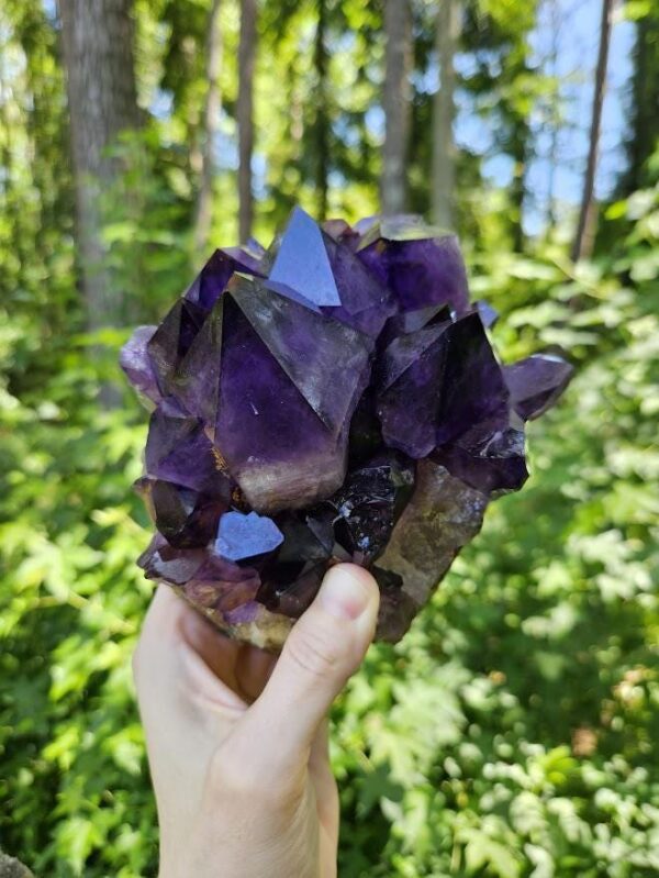 Quality Congo Amethyst Cluster: Raw Crystal Home Decor, 3lb 10oz, Large Crystals - Image 9