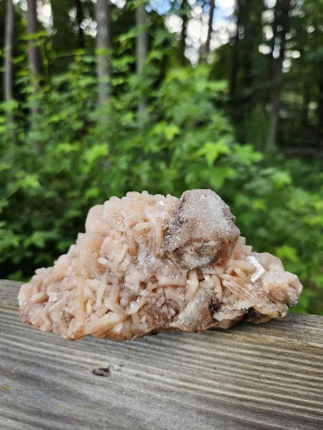 Quality Peach Stilbite Apophyllite Cluster: Raw Crystal from India, Crystal Home Decor - Image 5