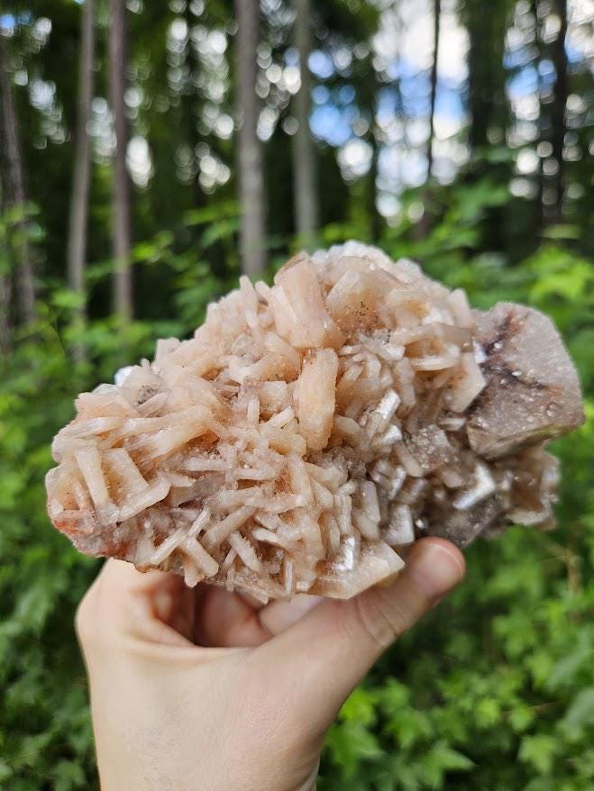 Quality Peach Stilbite Apophyllite Cluster: Raw Crystal from India, Crystal Home Decor - Image 2