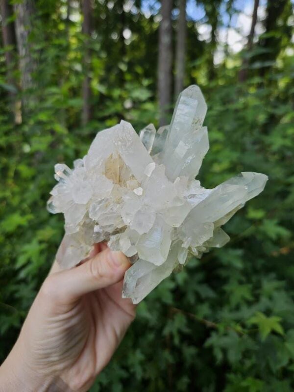 Large Turkish Quartz Crystal Cluster: Raw Epidote & Clear Quartz - Image 9