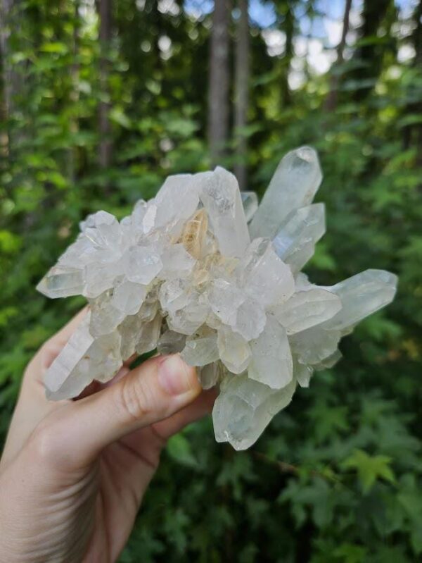 Large Turkish Quartz Crystal Cluster: Raw Epidote & Clear Quartz - Image 4