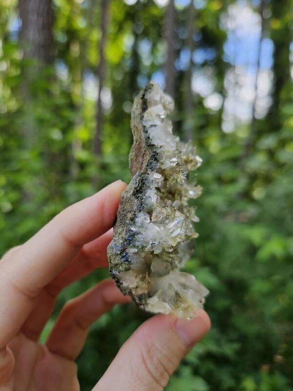 Quality Forest Quartz Crystal Cluster: Raw Epidote & Clear Quartz - Hakkari, Turkey - Image 8
