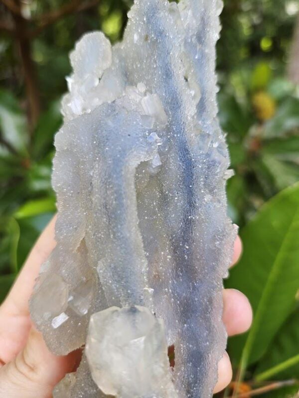 Rare! Quality Blue Chalcedony Apophyllite Specimen: Druzy Crystal from Nashik, India - Image 5