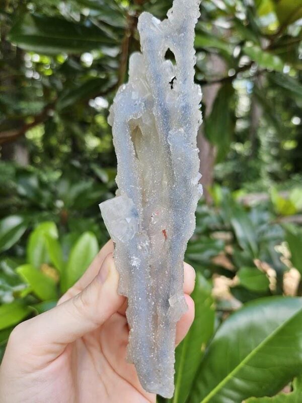 Rare! Quality Blue Chalcedony Apophyllite Specimen: Druzy Crystal from Nashik, India - Image 3