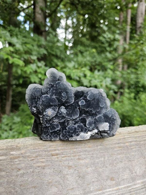 Quality Blue Chalcedony Cluster: Natural Gray-Blue Crystal, India - Image 4