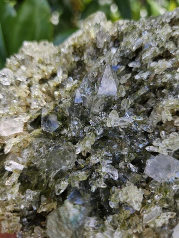 Forest Quartz Crystal Cluster: Raw Epidote & Clear Quartz from Turkey - Image 8