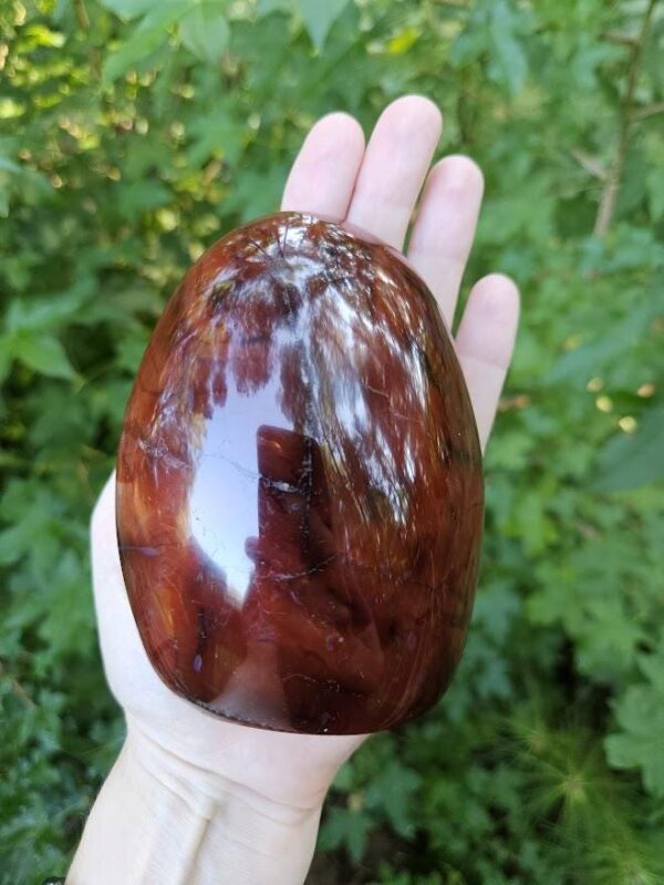 Polished Carnelian Freeform: Sacral Chakra Crystal, Cut Base - Image 2