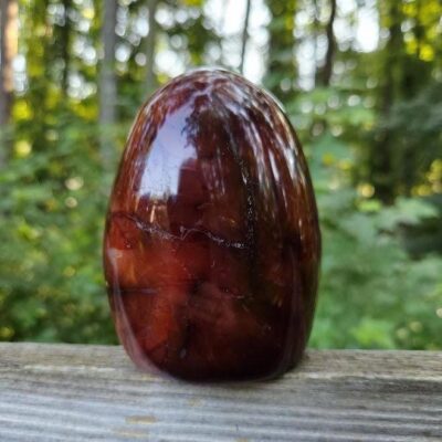 Polished Carnelian Freeform: Sacral Chakra Crystal, Cut Base