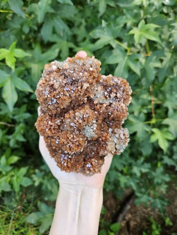 Large Raw Red Aragonite Crystal Cluster: Moroccan Home Decor - Image 2