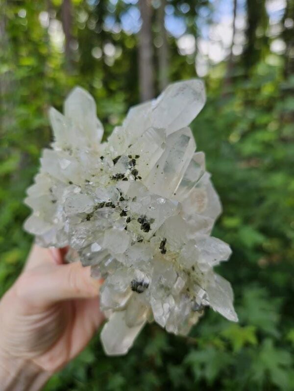 Large Turkish Quartz Crystal Cluster: Raw Epidote & Clear Quartz - Image 6