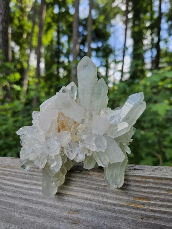 Large Turkish Quartz Crystal Cluster: Raw Epidote & Clear Quartz - Image 5