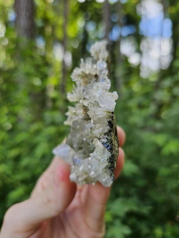 Quality Forest Quartz Crystal Cluster: Raw Epidote & Clear Quartz - Hakkari, Turkey - Image 6