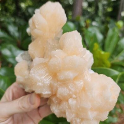 Quality Peach Stilbite & Apophyllite Cluster: Natural Zeolite Crystal, India