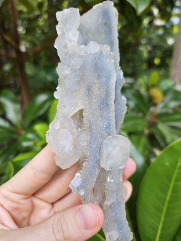 Rare! Quality Blue Chalcedony Apophyllite Specimen: Druzy Crystal from Nashik, India - Image 7