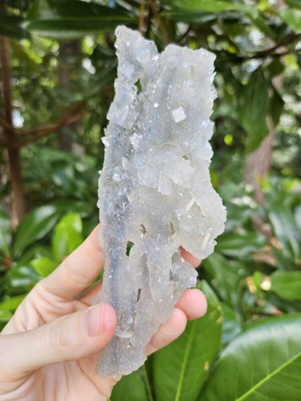 Rare! Quality Blue Chalcedony Apophyllite Specimen: Druzy Crystal from Nashik, India - Image 8