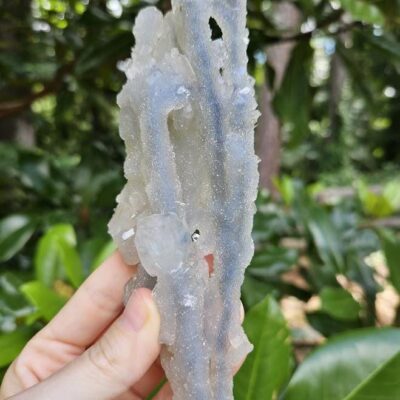 Rare! Quality Blue Chalcedony Apophyllite Specimen: Druzy Crystal from Nashik, India