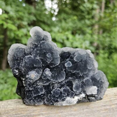 Quality Blue Chalcedony Cluster: Natural Gray-Blue Crystal, India