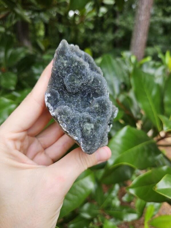 Blue Chalcedony Crystal Cluster: Natural Green Julgoldite - Image 7