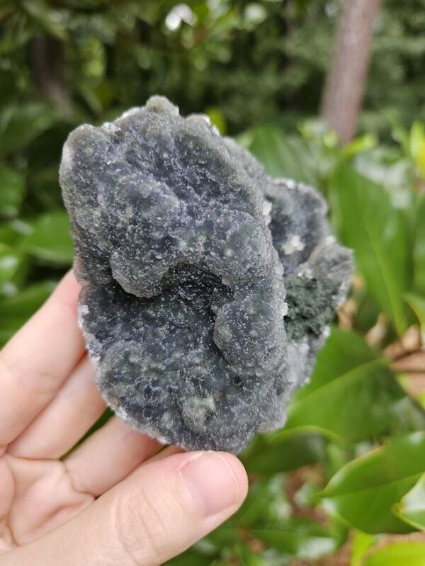 Blue Chalcedony Crystal Cluster: Natural Green Julgoldite - Image 8