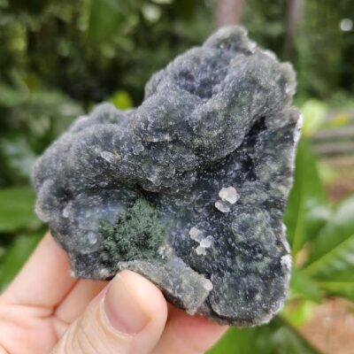 Blue Chalcedony Crystal Cluster: Natural Green Julgoldite