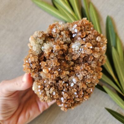 Red Aragonite Crystal Cluster: Raw Moroccan Aragonite, 1 lb 12 oz, Quality Crystals